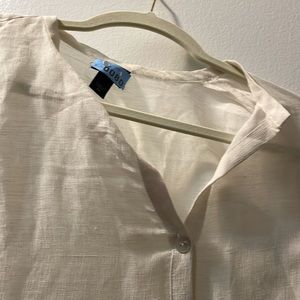 Eileen Fisher White Linen Blouse (Gently Used, Size XS)